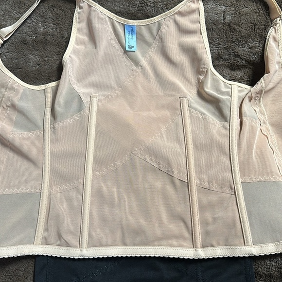 HEAVENLY SHAPEWEAR-  2- Adjustable Tank Top Body Shaper/Vintage Corset Sz 1X - Picture 8 of 13